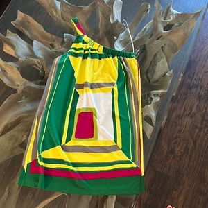 TIBI dress, size M, yellow/green/pink